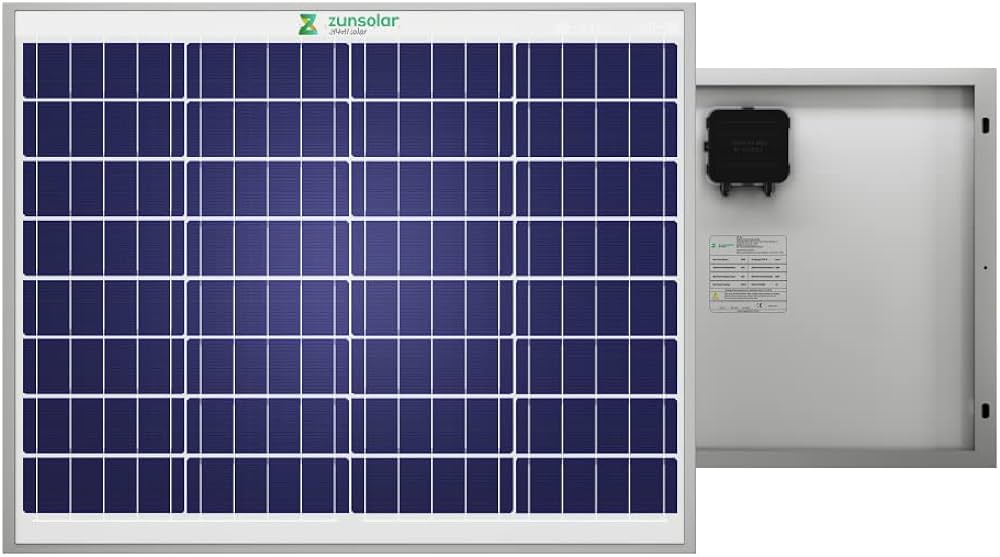 Zun Solar 50W 12 Volt Mono PERC Solar Panel