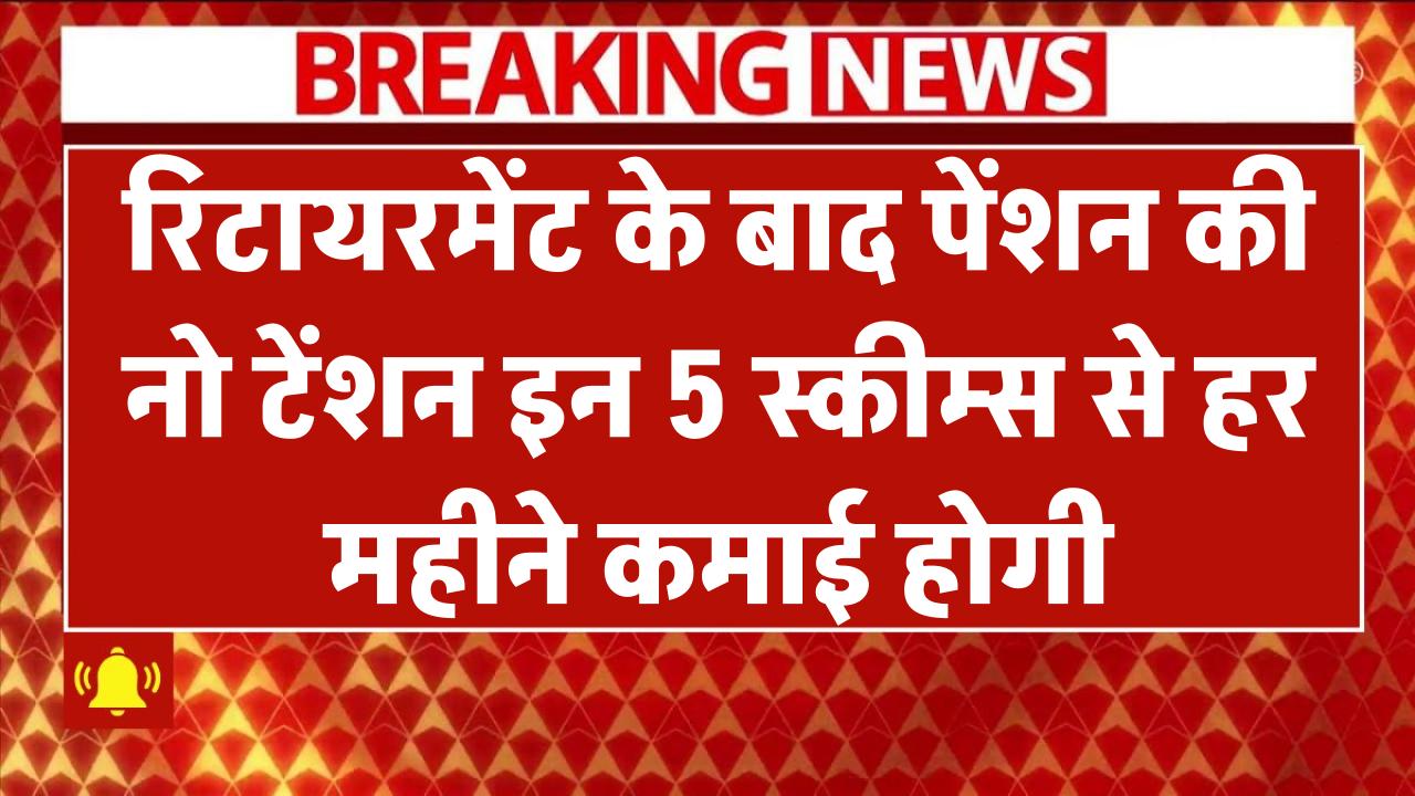 रिटायरमेंट के बाद पेंशन की नो टेंशन! इन 5 स्कीम्स से हर महीने होगी गारंटीड कमाई