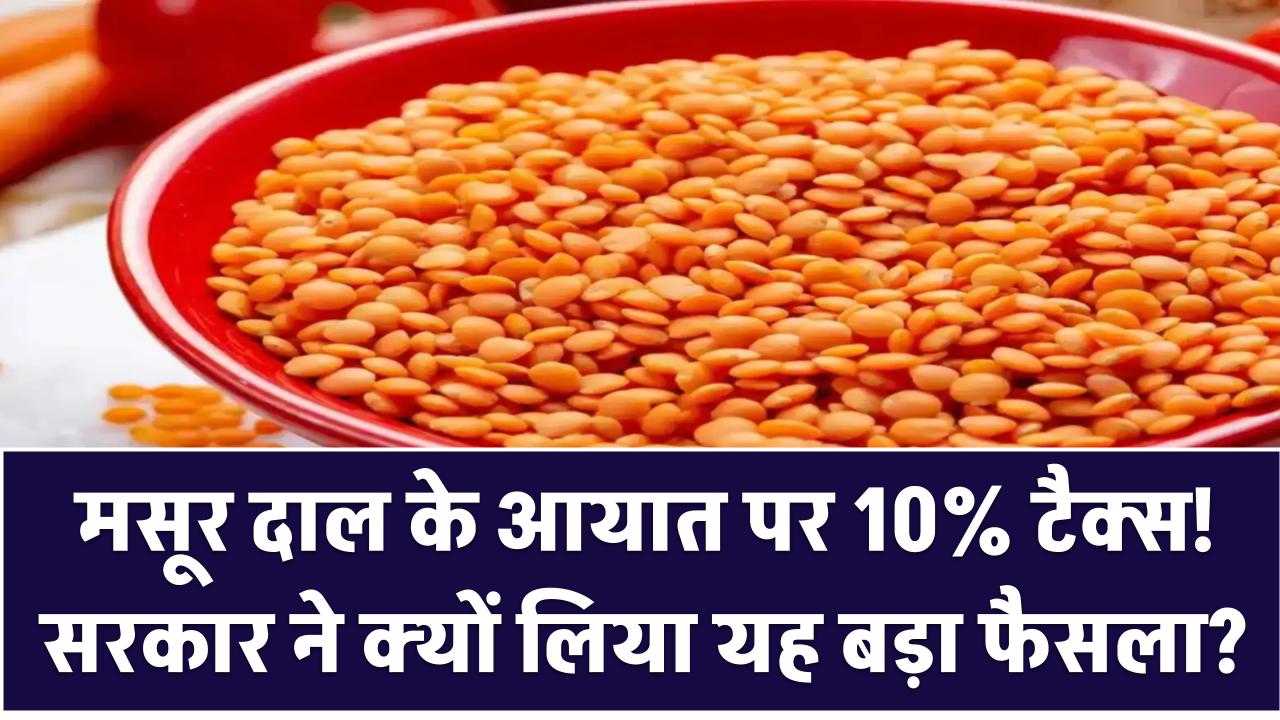 मसूर दाल के आयात पर 10% टैक्स! सरकार ने क्यों लिया यह बड़ा फैसला? Agriculture Infrastructure and Development Cess