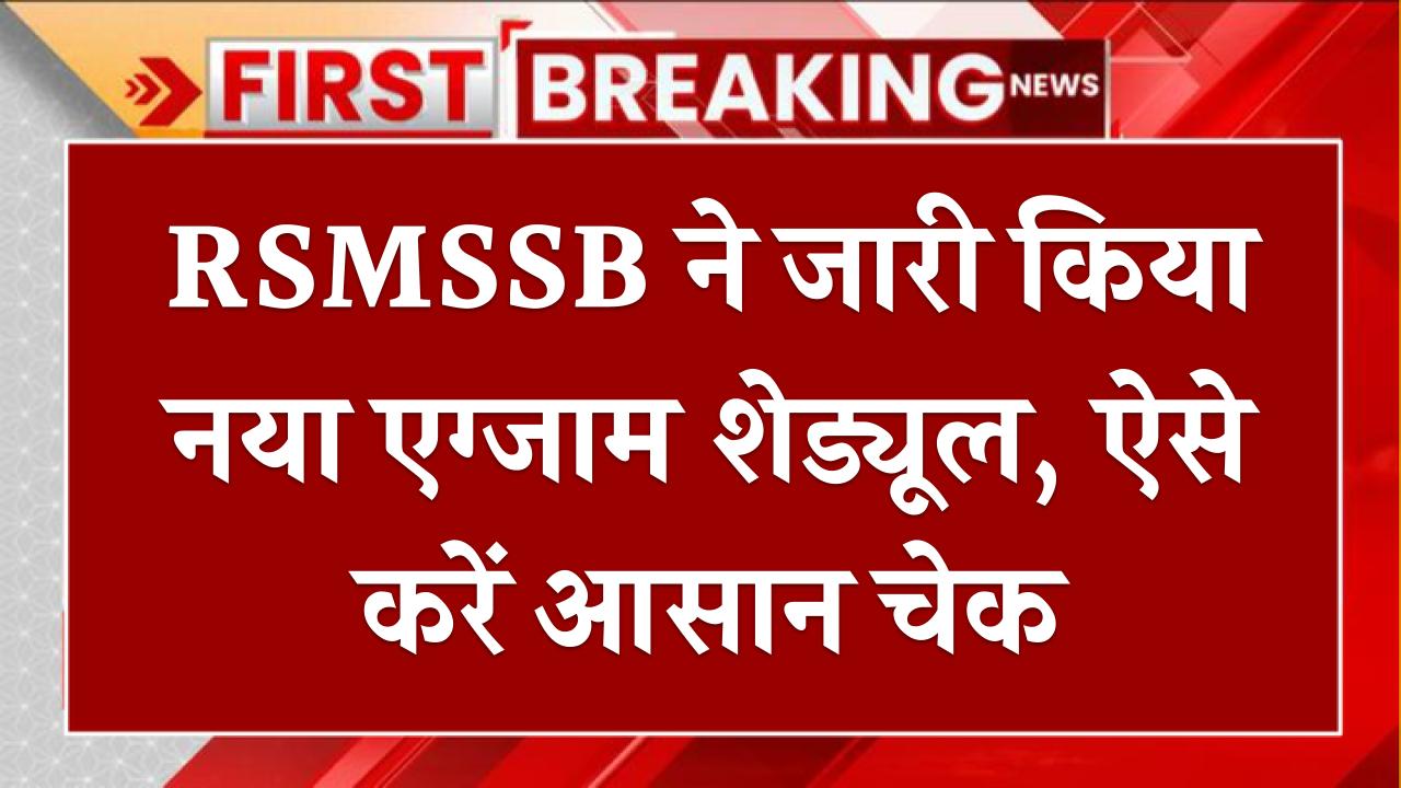 RSMSSB Exam Calendar 2024-25: RSMSSB ने जारी किया नया एग्जाम शेड्यूल, ऐसे करें आसान चेक
