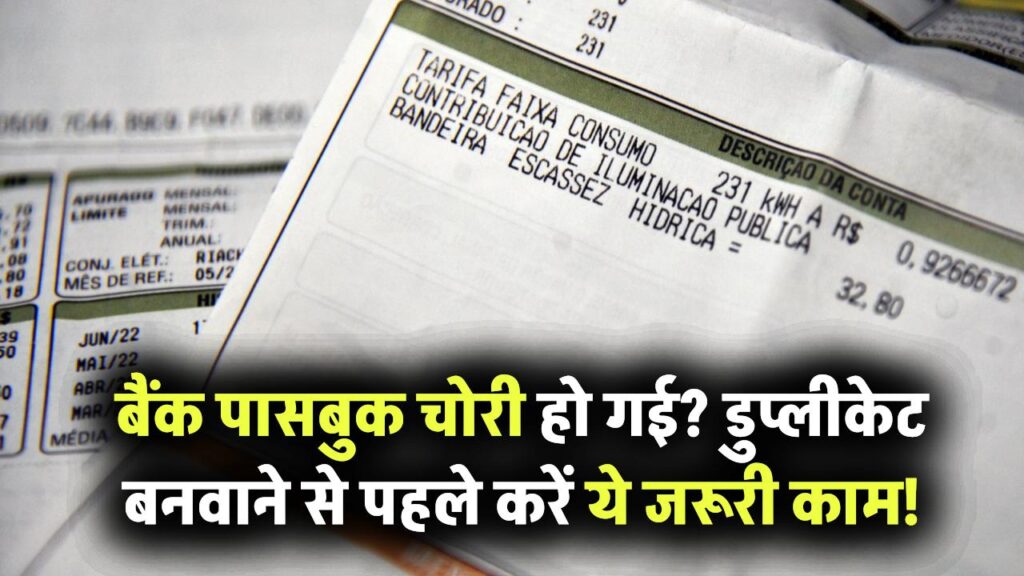 अगर बैंक पासबुक हो गई है चोरी तो घबराएं नहीं! डुप्लीकेट पासबुक ऐसे बनवाएं – लेकिन पहले करें ये जरूरी काम