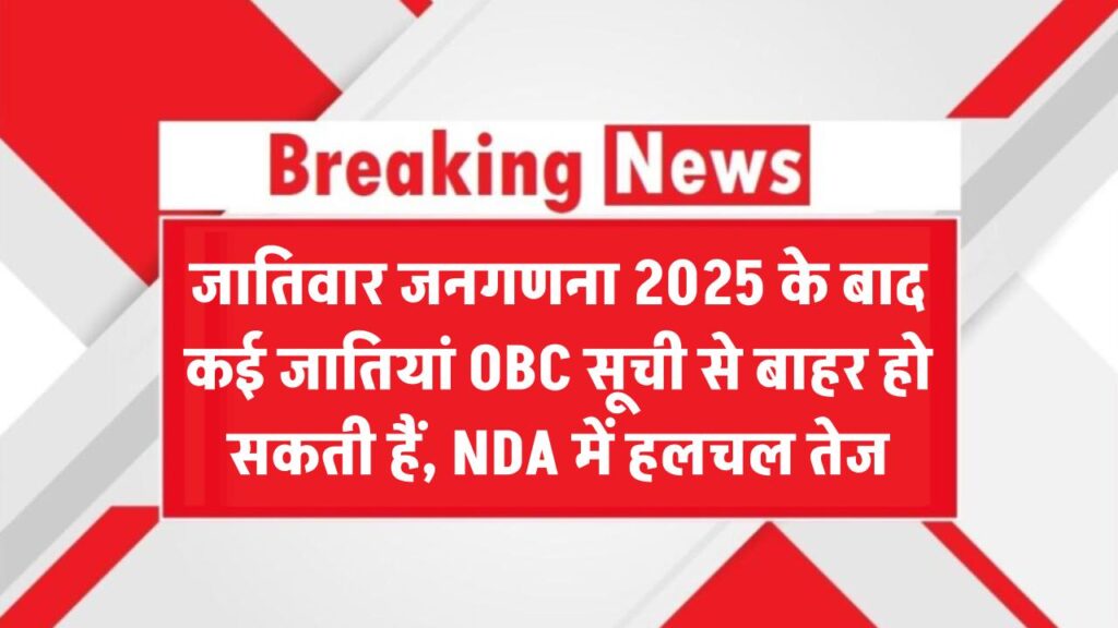 जातिवार जनगणना के बाद अब OBC लिस्ट से हट सकती हैं कई जातियां, NDA में हलचल तेज Caste Census 2025 Impact